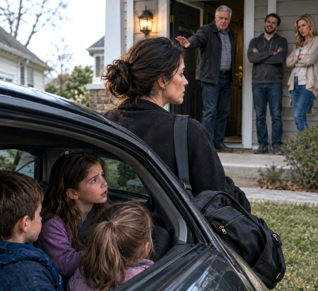 PART 1 – The Night I Left With One Bag, Three Children, and No Idea That My Father’s Closed Door Was Only the Beginning